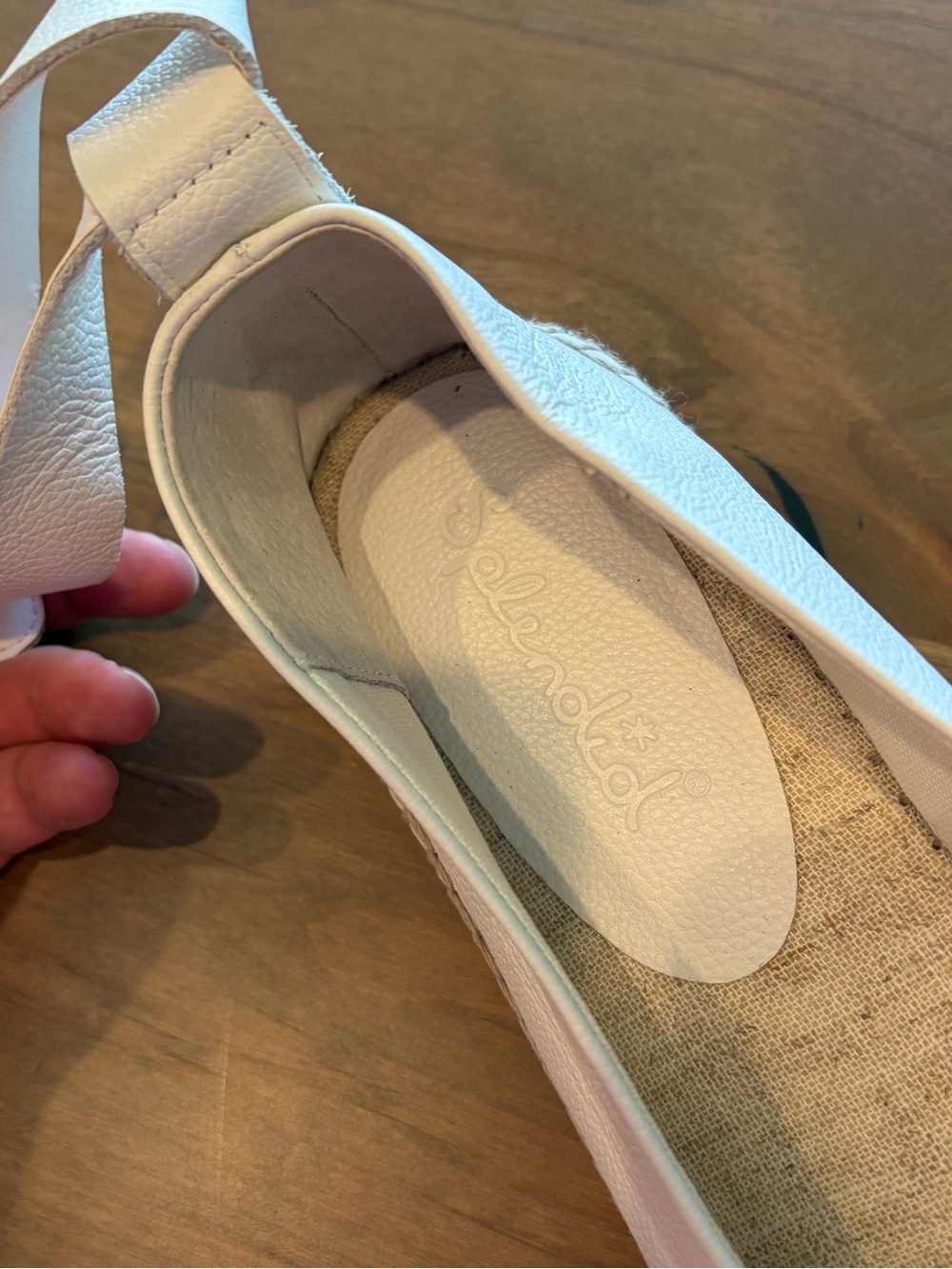 Splendid Ace White Leather Espadrille Ankle-Strap Flats Women’s 10 - Picture 4 of 8